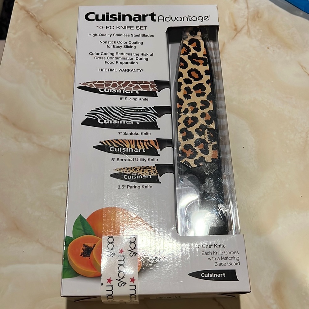 NIB Cuisinart Advantage 10-pc Animal Cutlery Knife Set